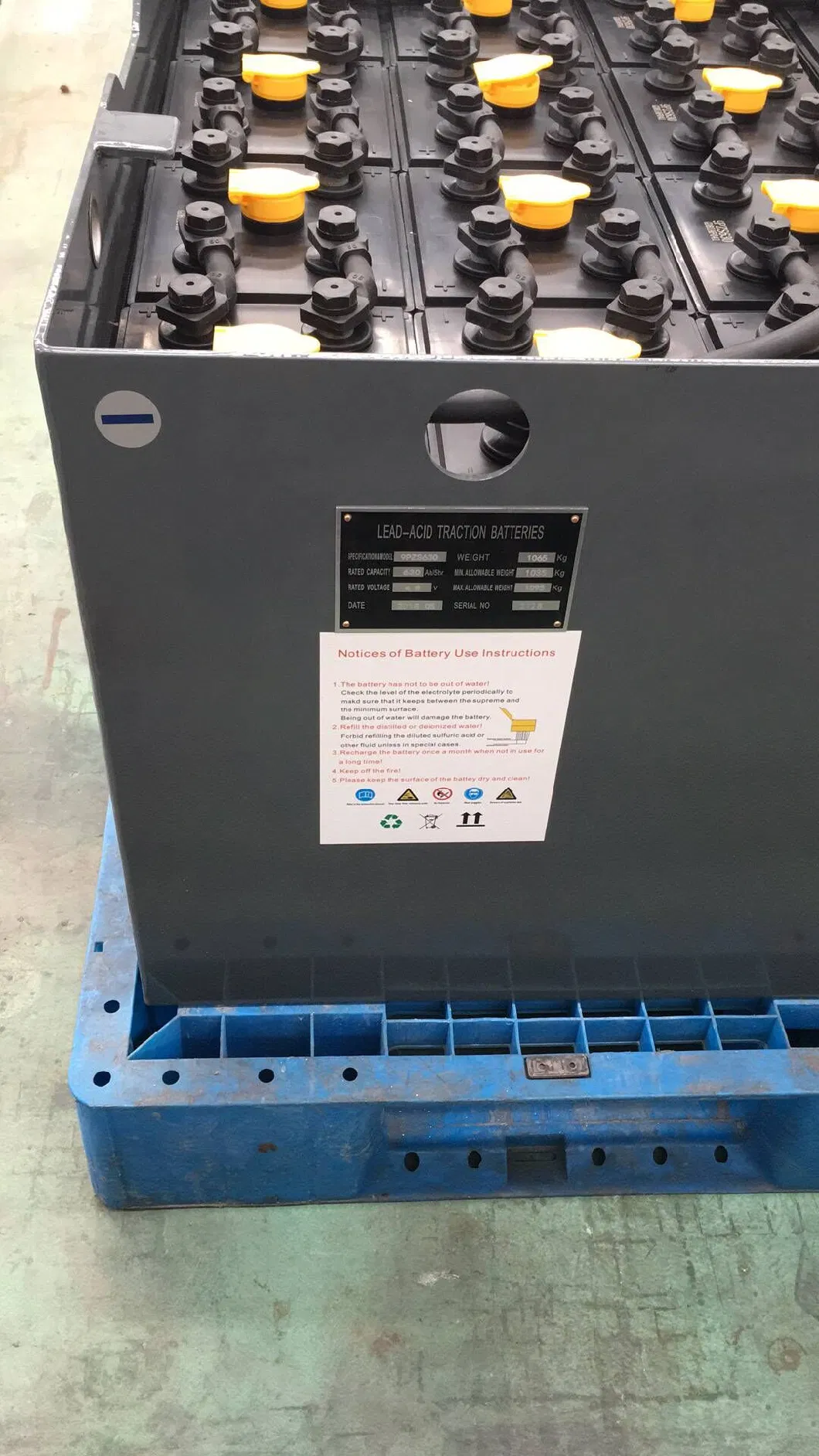 Wholesale Forklift Traction Battery 48V9pzs630ah Forklift Battery Pack Price for Sale