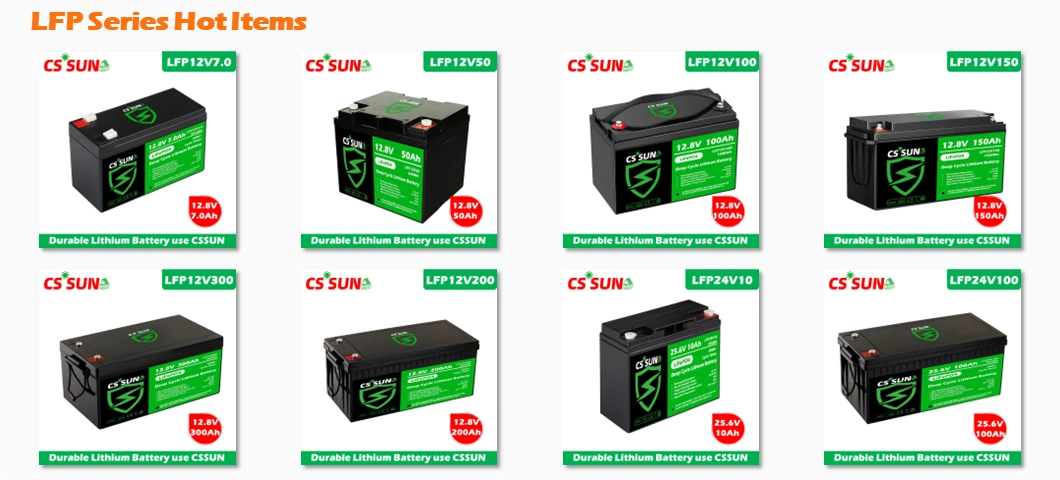 CSSUN LFP12V/24V/48V 200Ah/250Ah/300Ah High temperature LiFePO4 Battery for ltx medical device CE Approved