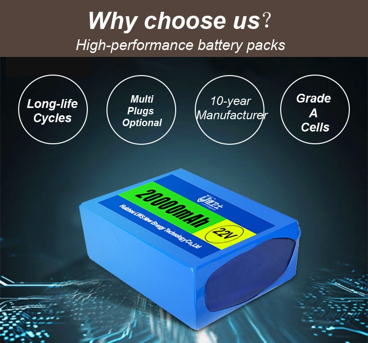 Lws 12V 24V 36V 48V 52V 60V 72V 10ah 20ah 30ah 18650 Li Ion Lithium Battery Pack for Electric E Scooter Wheelchair Bicycle Golf Cart