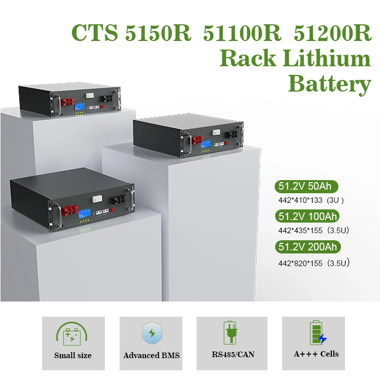 48V 40ah 80ah 100ah Rechargeable Lithium Ion Battery Pack Energy Storage Solution