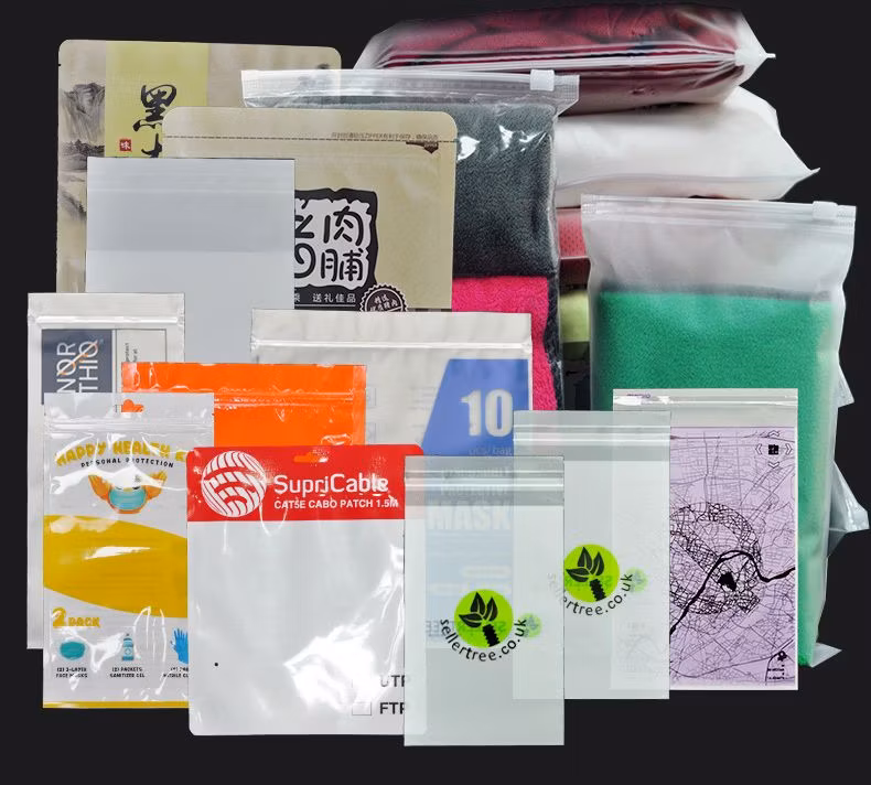 Plastic Polythene Ziplock Bag Clear/Matte LLDPE HDPE CPE Zip Lock Double Reclosable Package