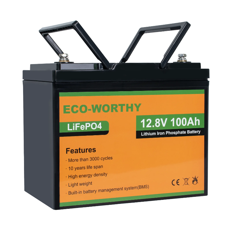 Eco-Worthy 12V 100ah Lithium Ion LiFePO4 Battery Pack for RV Campers