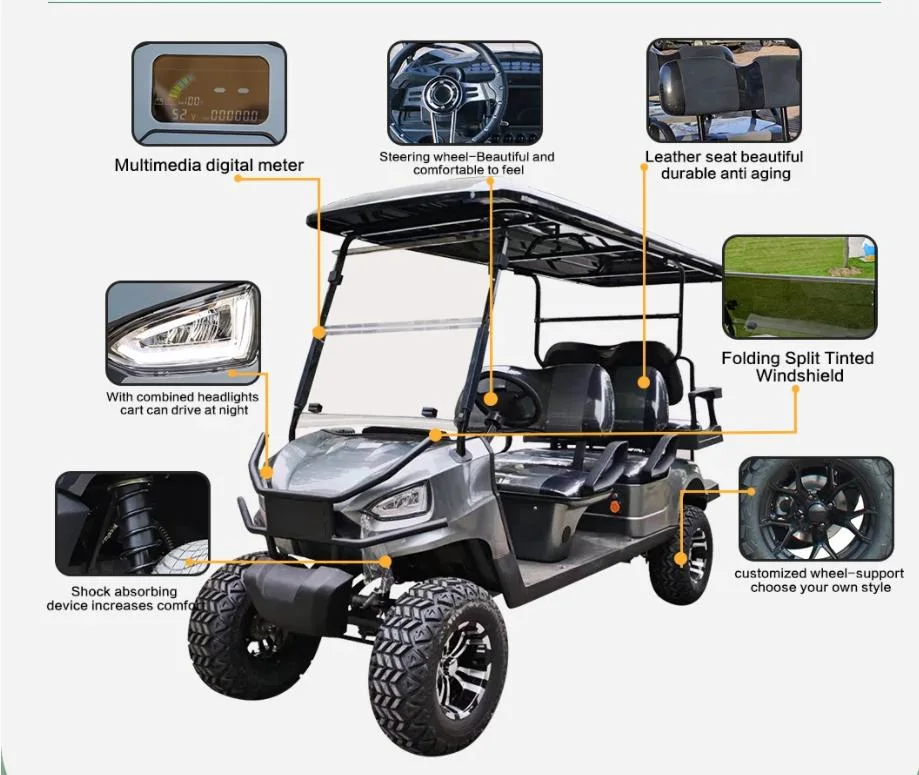 Guangzhou Factory ODM OEM Golf Cart 2 Seater Electric Price Antique Golf Kart off Road Personal Golf Cart