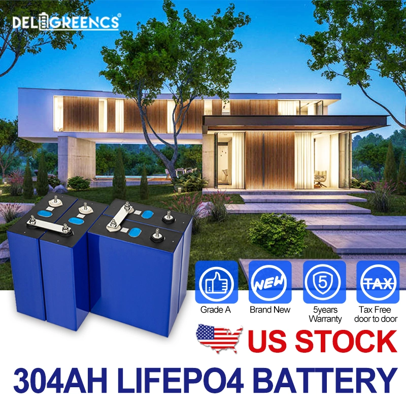 Rechargeable 3.2V Solar Battery A Grade 304ah Lithium Iron Phosphate LiFePO4 Battery Cell for 12V 24V 48V Boat Golf Cart RV