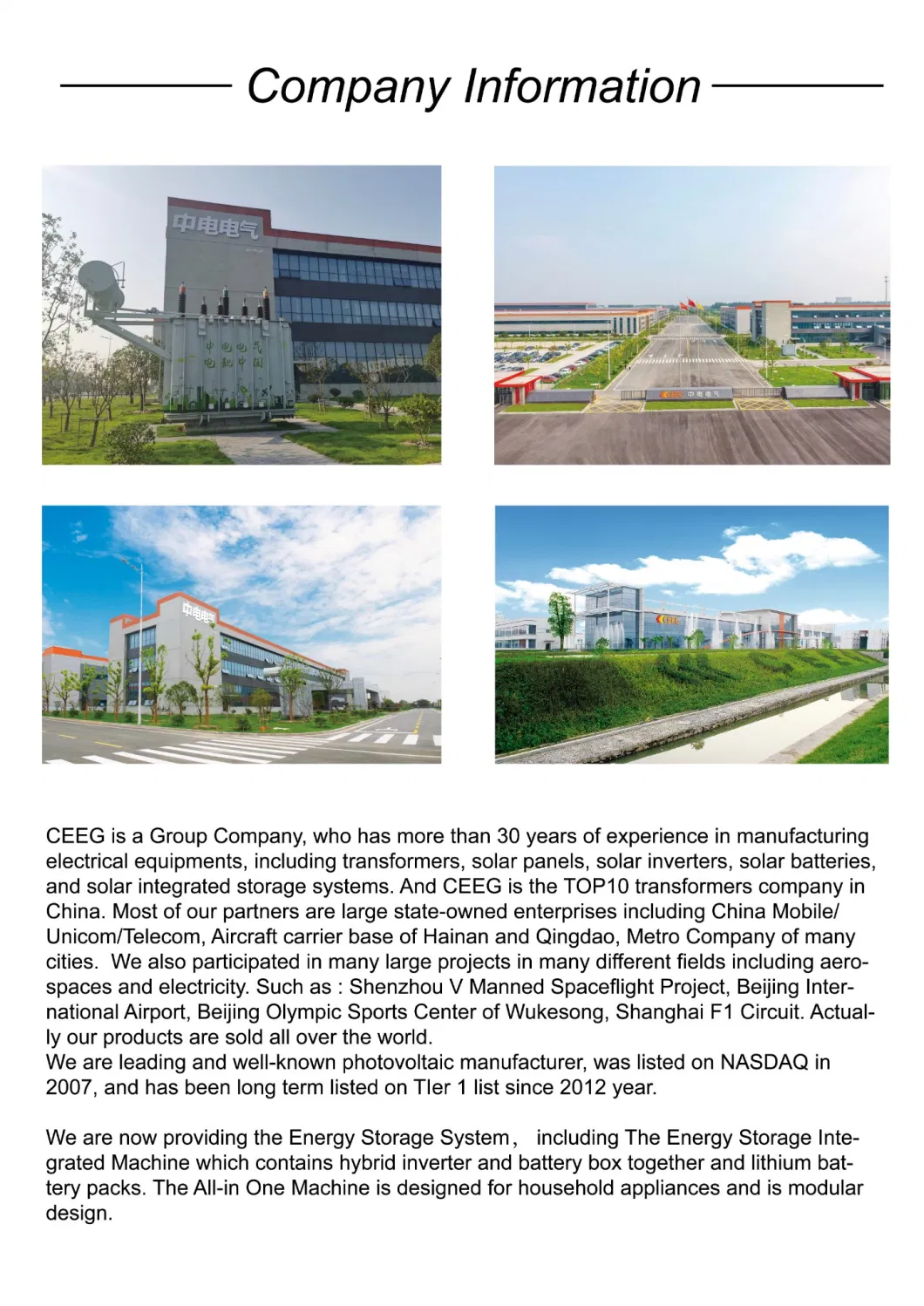 10kwh Ceeg Lithium Battery Energy Storage Solution Jiangsu, China Solution with Solar Storage Inverter