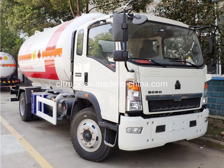 10000 L Propane Tanker 4X2 HOWO LPG Tank Truck 190HP Vehicle