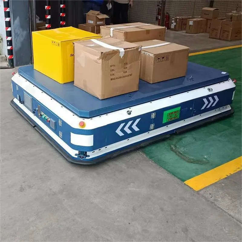 Battery Operated Steerable Motorized 5 Ton Material Industrial Mold Agv Die Trackless Electric Transfer Cart Factory