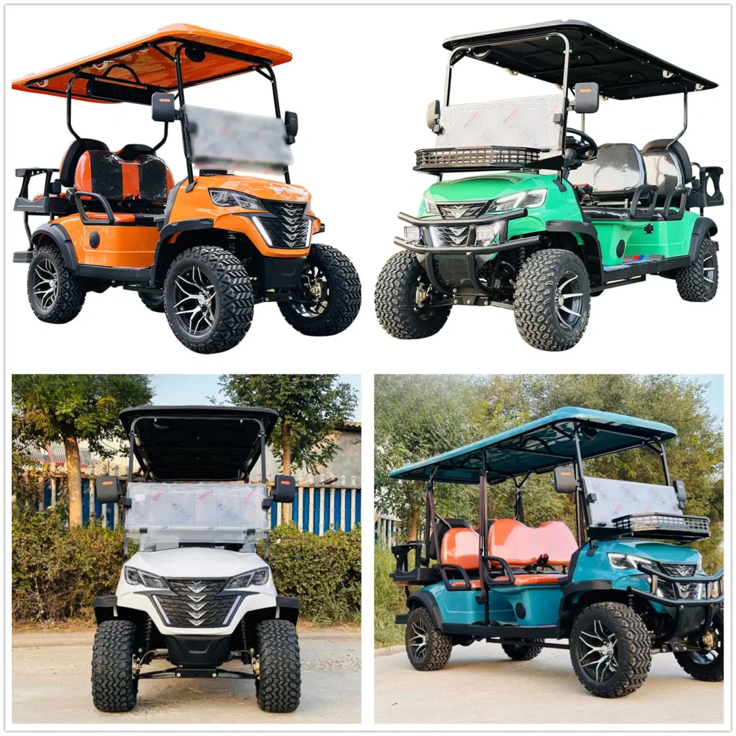 Best 2024 New Chinese 48V Lithium Battery 4 Wheel 4 Seater All Terrain Awd Axglo Golf Carts Electric Motors for Sale