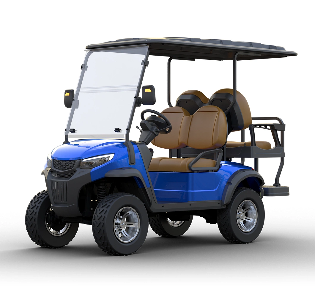 48/72V Exclusive New Style M Modern Fashion 2023 Brand Design 4 Seat Sightseeing Bus Club Cart Electric Golf Buggy Hunting Cart with DOT