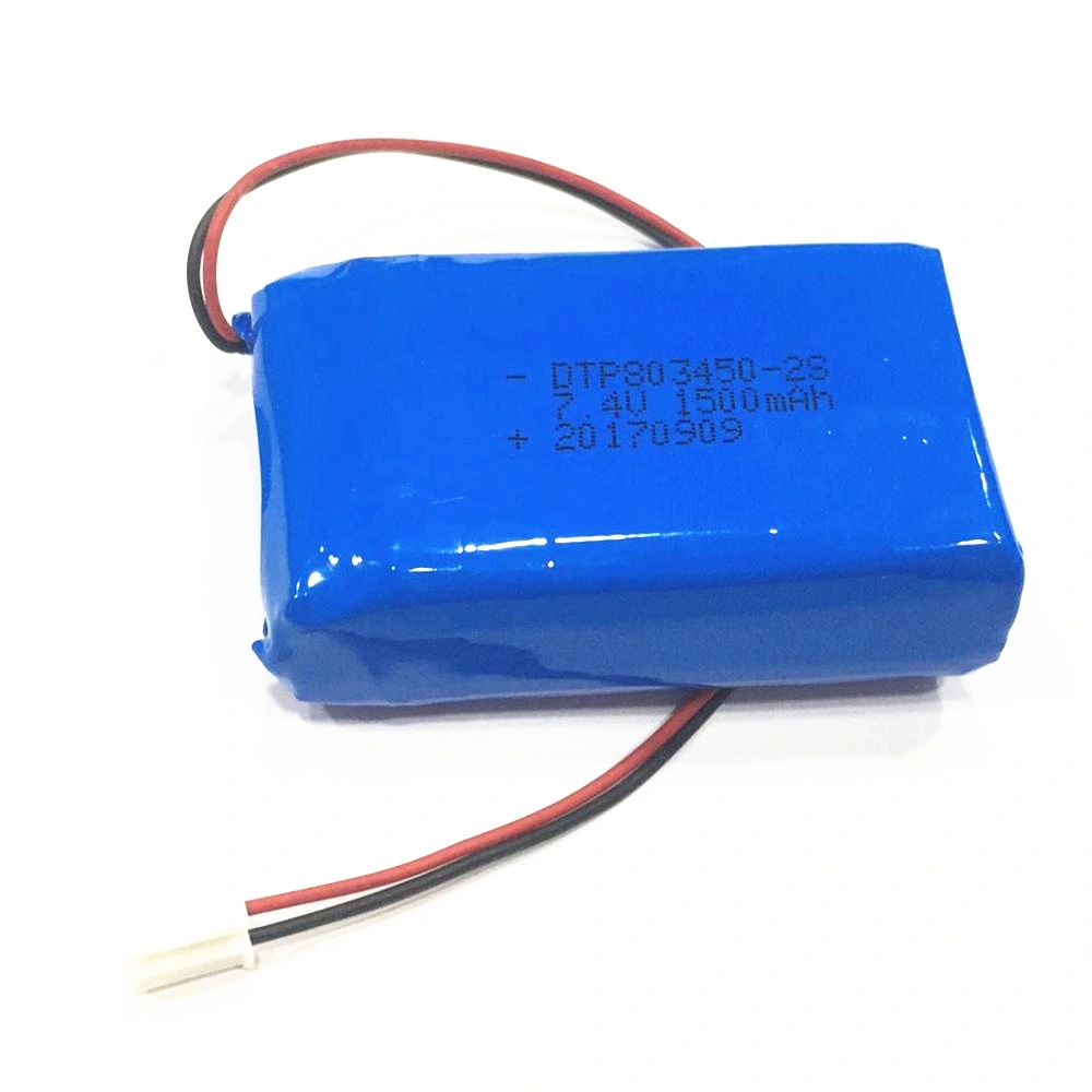 803450-2s 7.4V 1500mAh Li Polymer Battery Pack for Medical Devices