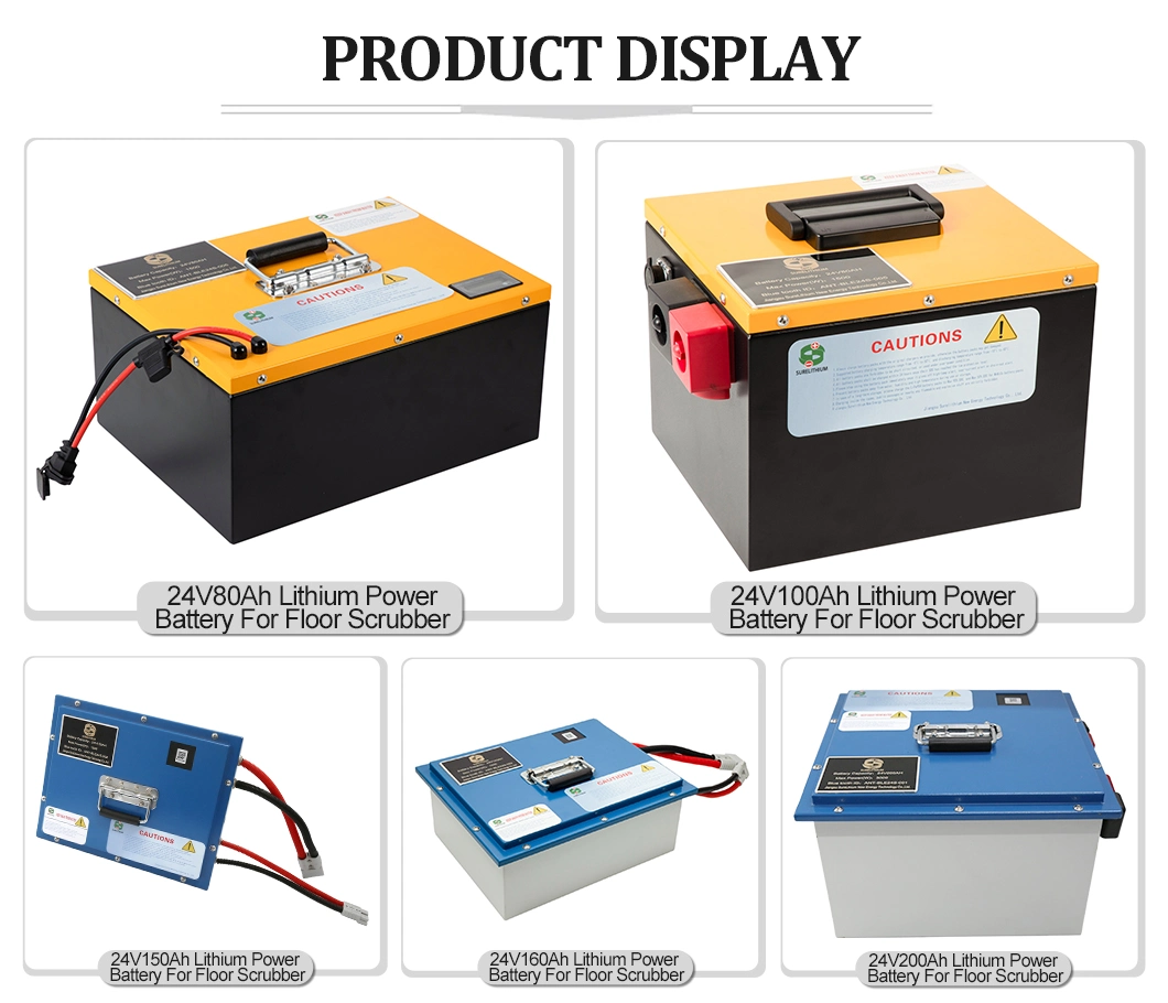 High Standard High Capacity Long Life 24V100ah Lithium Power Battery for Floor Scrubber, Portable Electronic Devices