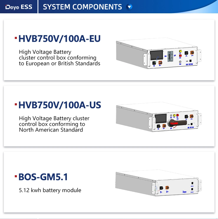 Deye Ess Bos-G LiFePO4 100ah Energy System Battery Packs