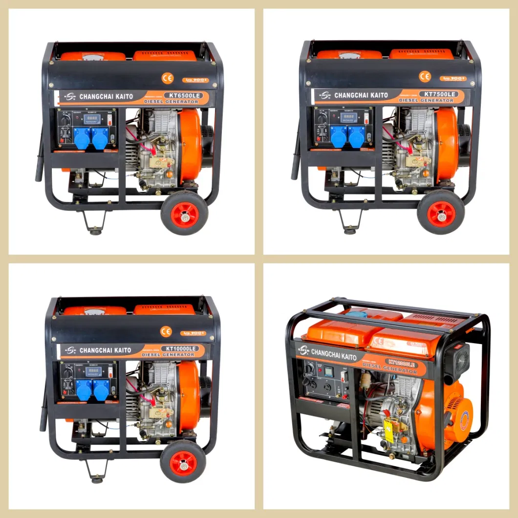Standby Power Portable 5kw 5000wallt 5kVA Open Diesel Generator Power
