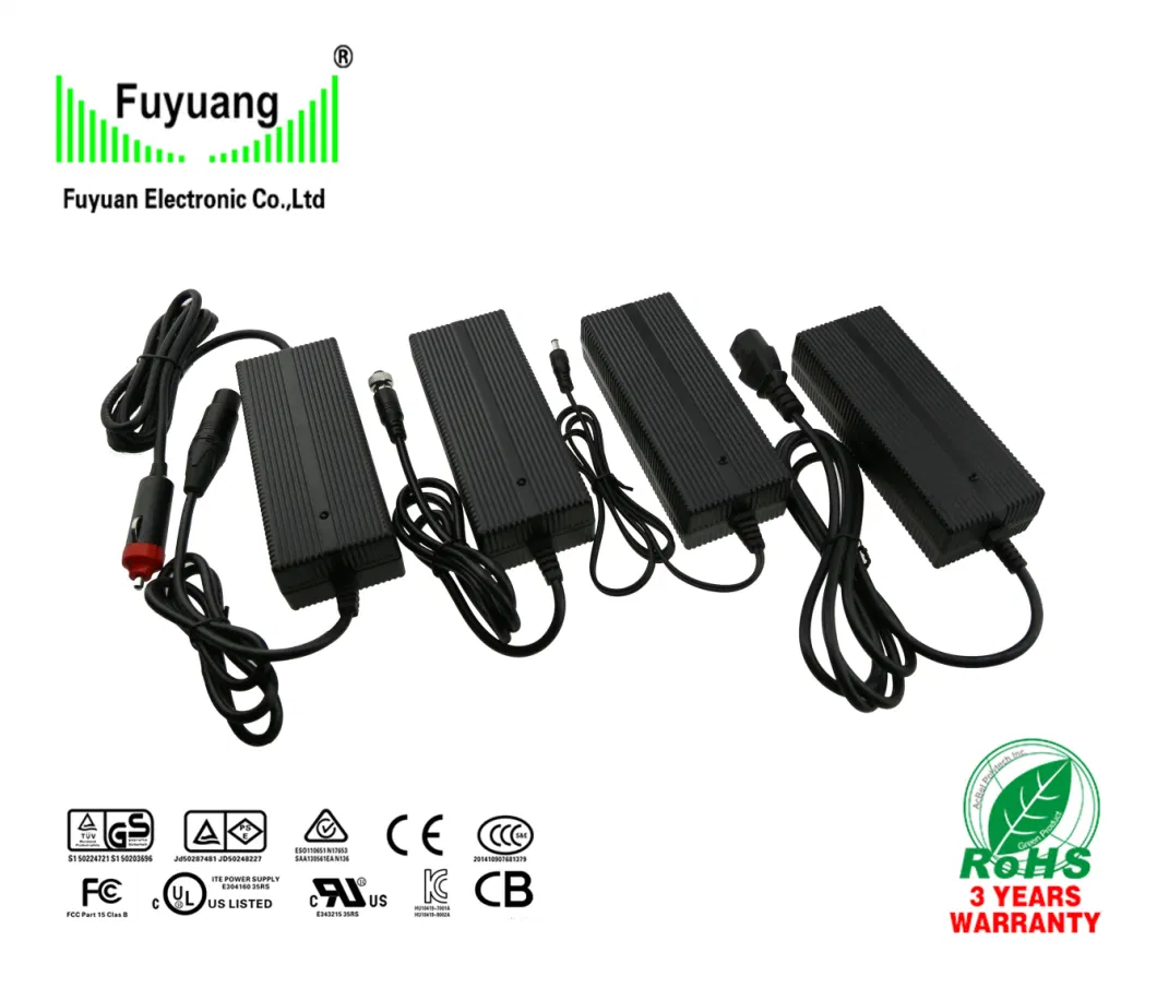 Fuyuang 12V 24V 36V 48V 13s 54.6V 2.5A E Bike Scooter Bicycle Golf Cart Lithium Ion Battery Charger