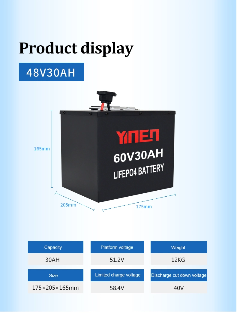 customizable LiFePo4 battery for electric vehicle forklift 72V 30AH 50AH