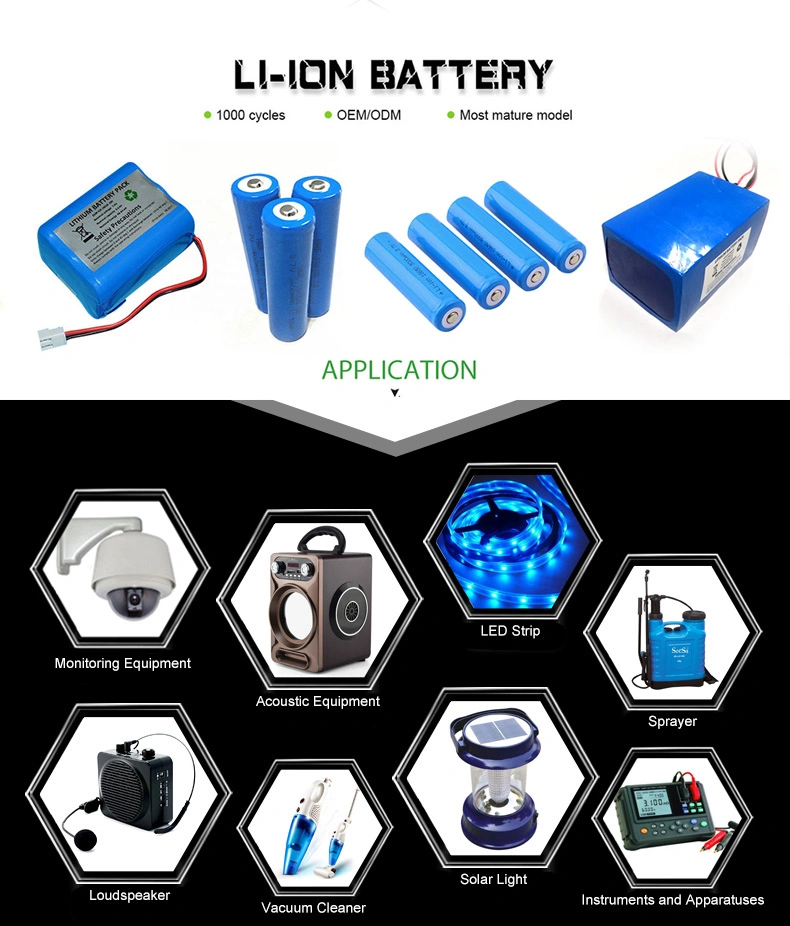 Power Bank 4s4p 18650 Rechargeable Electric Bike Li Ion Battery Pack 14.8V 6600mAh Lithium Ion Battery Pack for Solar Street Light