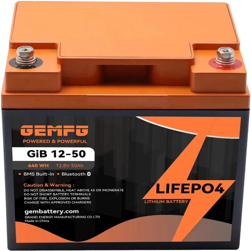 GEM BATTERY Lithium LiFePo4 12.8V50AH Battery - PowerFlow Energy Storage Solution