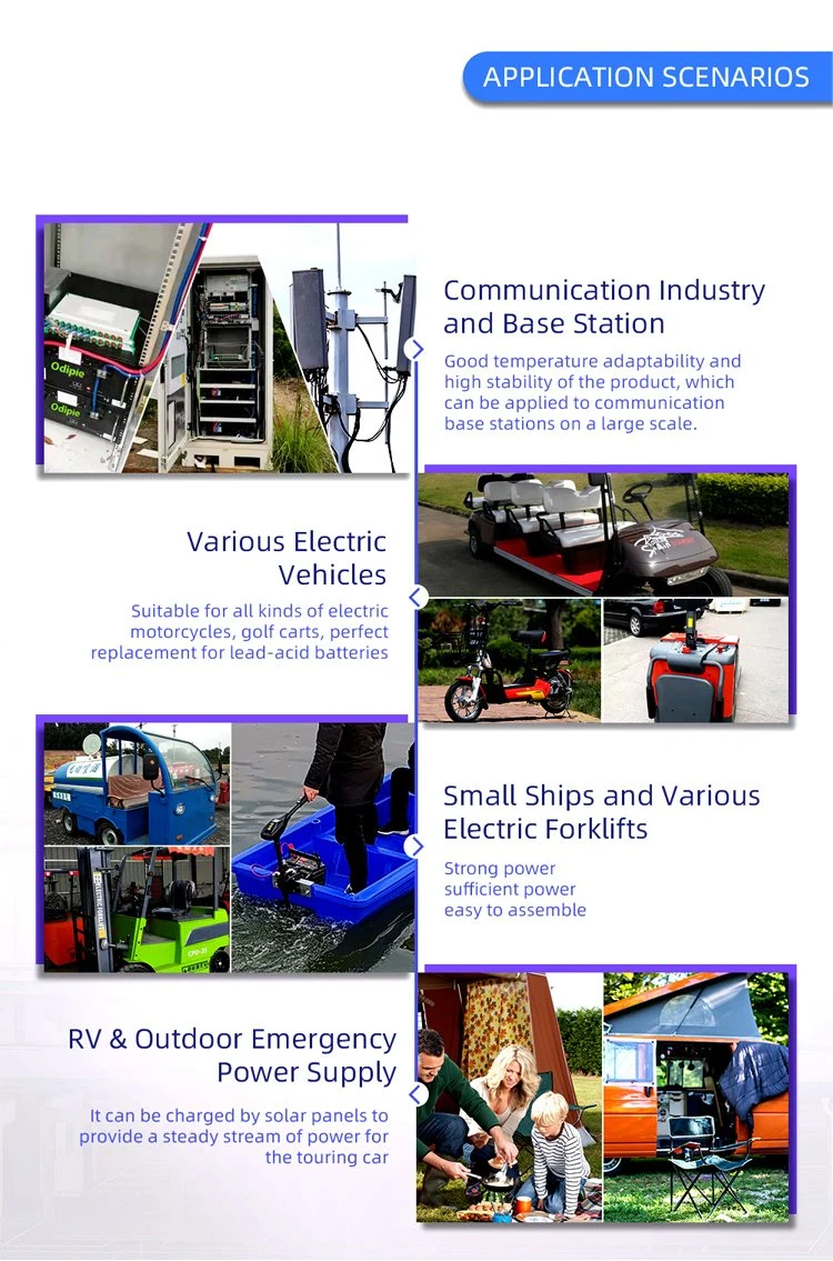 Solar Battery for Campervans - 12V 100ah Solar-Powered Golf Cart Energy Storage