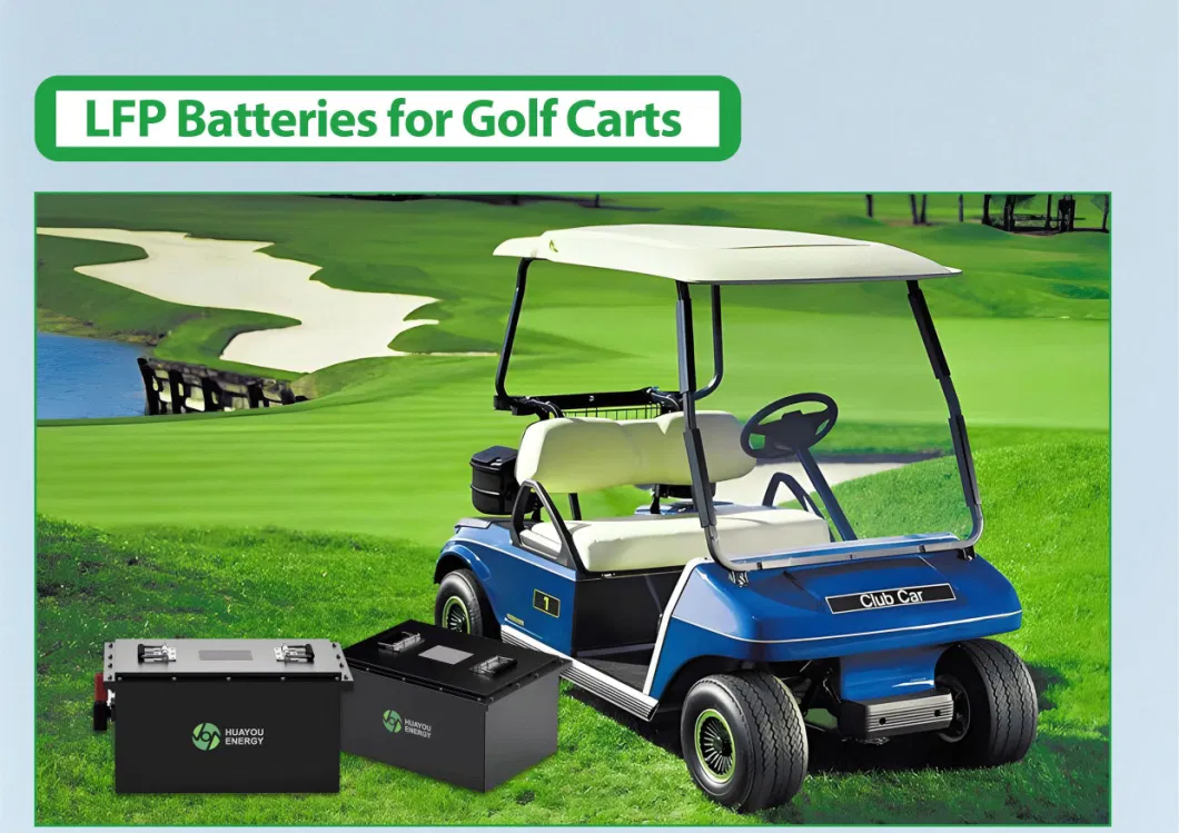 Factory Rechargeable Deep Cycle LiFePO4 Battery 48V 53ah Storage Solar Energy Battery for Golf Carts