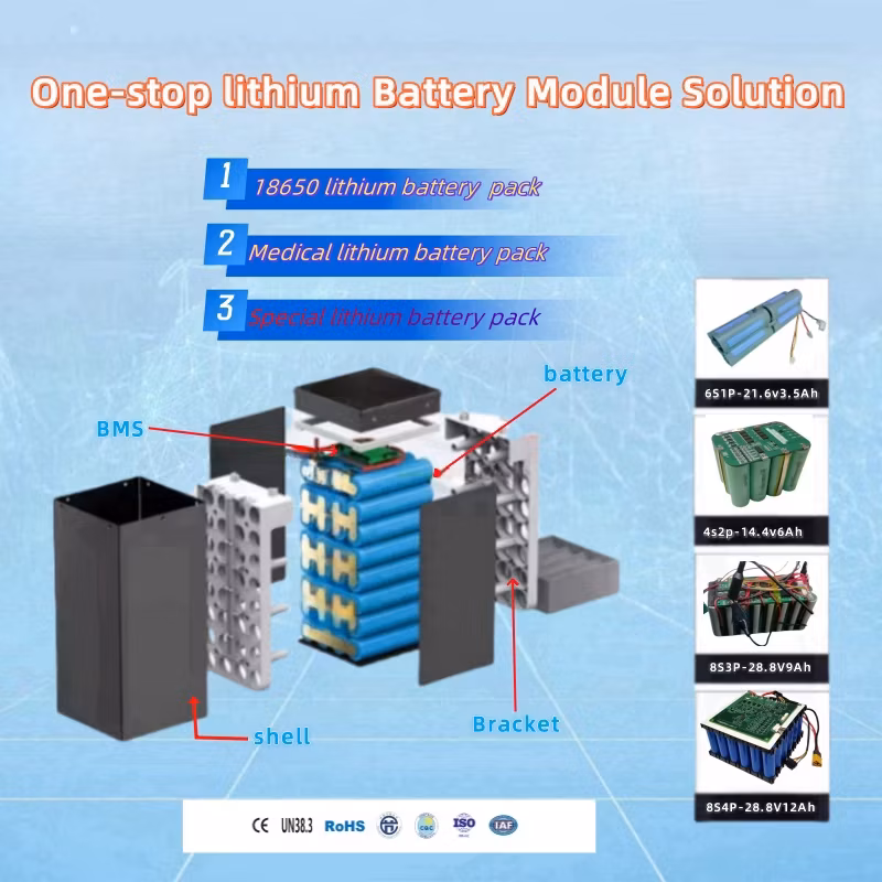 ODM OEM Built-in BMS Long Life 18650 Lithium Ion Batteries 12V 10ah Deep Cycle for E-Bike