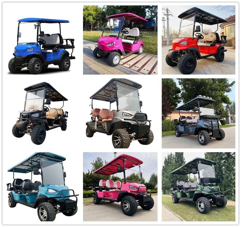 Top 5 4 8 6 Seater Passenger Seat Person 36 Vs 48 72V 48V Volt Batteries 4X4 Electric Golf Buggy Cart for Sale Near Me Price