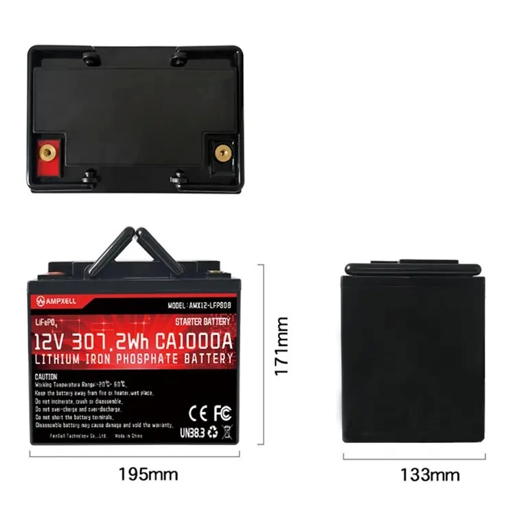 OEM ODM 12V Deep Cycle Rechargeable Lithium Battery CCA600 24ah Start Stop Car Heli Electric Forklift Batteries