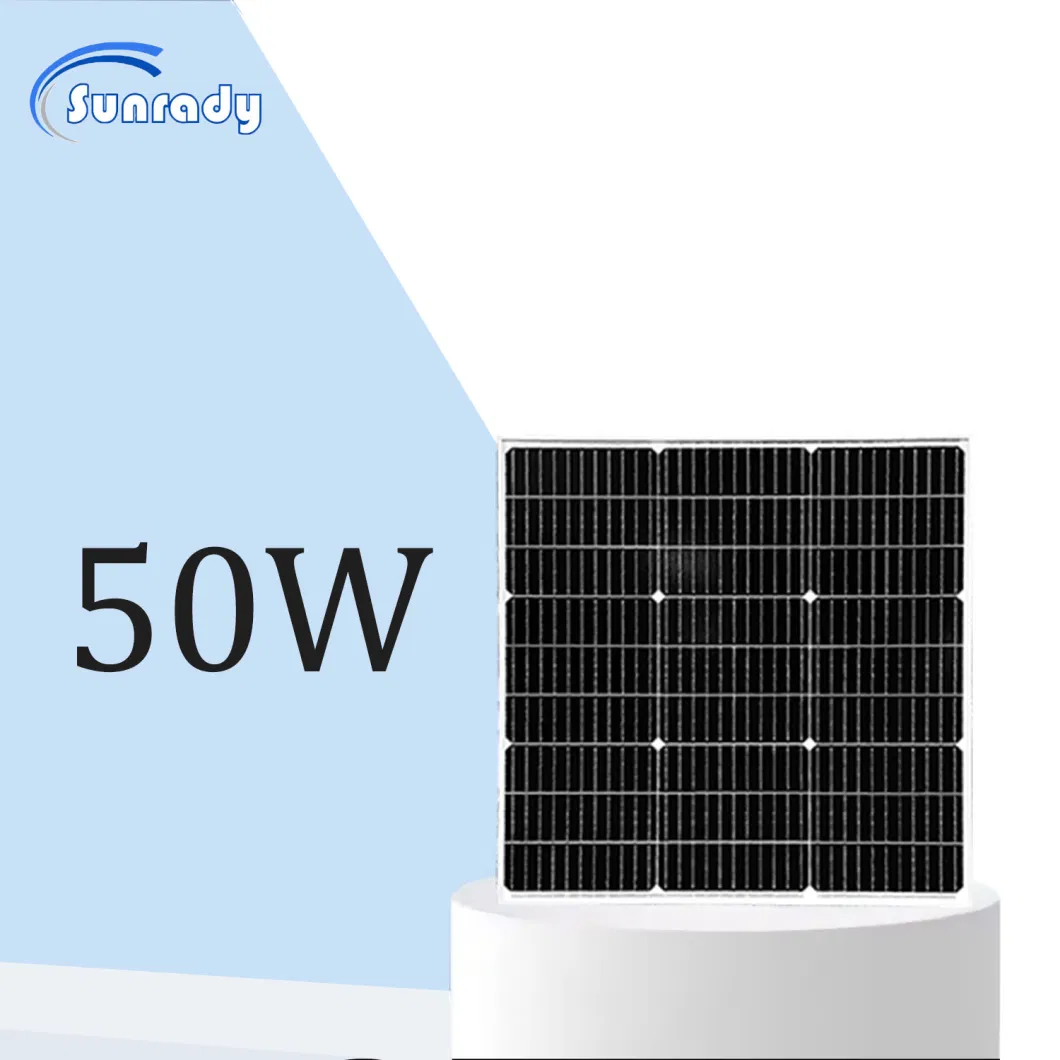 50W 18V (Volts) Monocrystalline PV Module High-Efficiency Battery Maintainer Power for Battery Charging of Boat RV Camper SUV Solar Panel