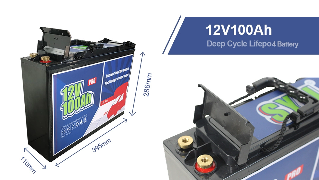 12V 100ah Low Temp Cutoff LiFePO4 Deep Cycle Battery with BMS 5000+ Cycles for Camper Marine Solar off-Grid