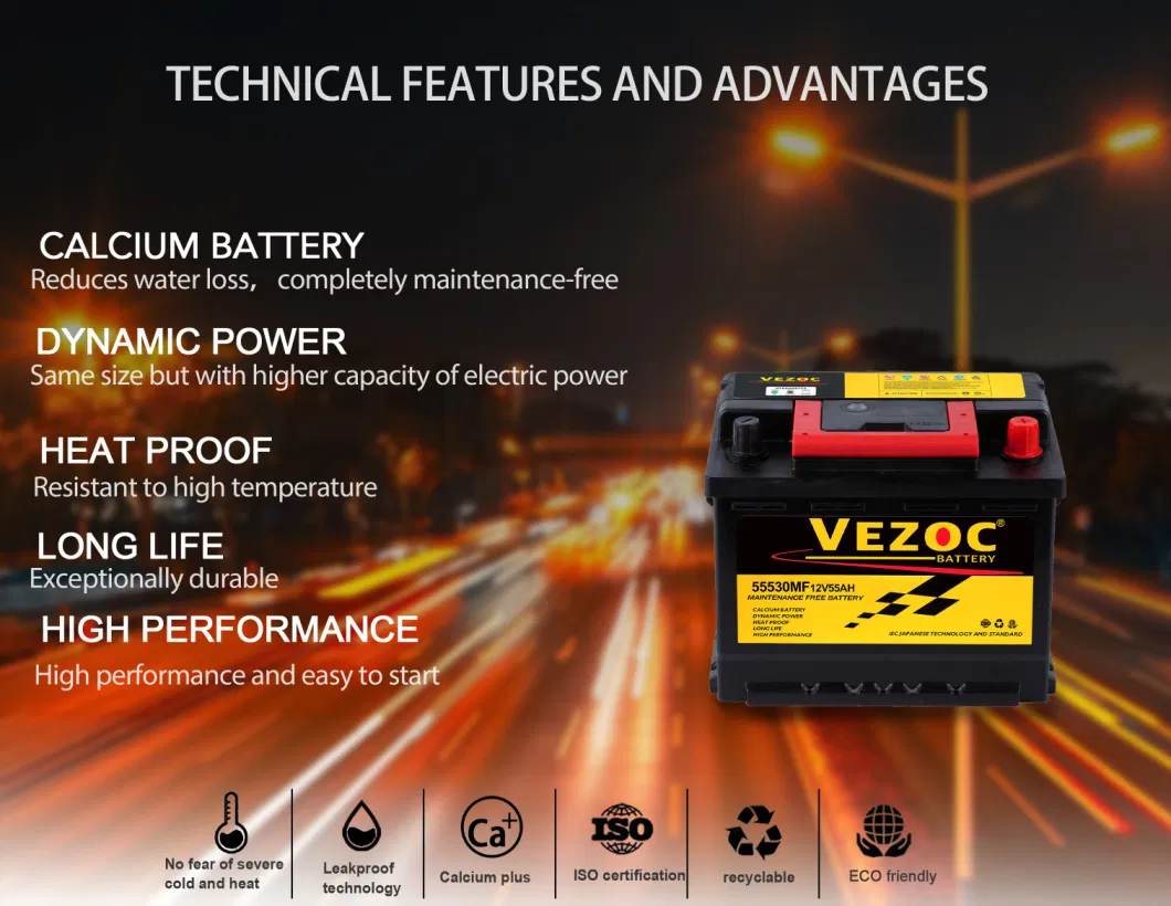 JIS60 Mf Automotive/Auto Battery Rocket Best Price Korea Hybrid Tech for Automobile Car Replacement