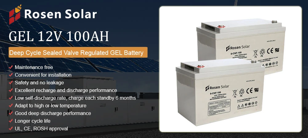 Solar Lead Acid Accumulator 12V 100ah Gel Batteries for Electric Forklift