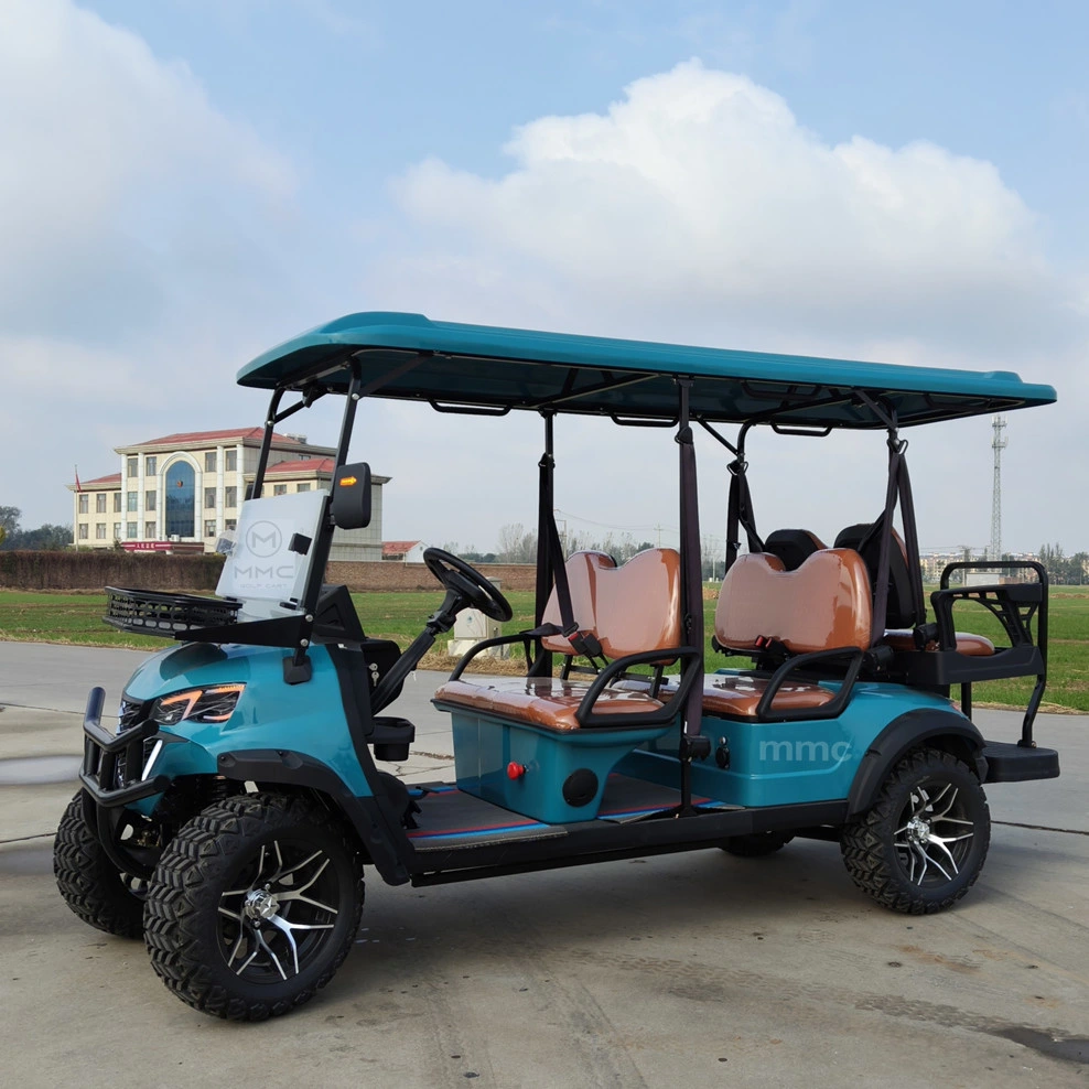 Best Price Lithium Battery Golf Cart 48V Adults Scooter Solar Panels Powered 6/4 Seater off Road Beach Buggy Electric Golf Cart