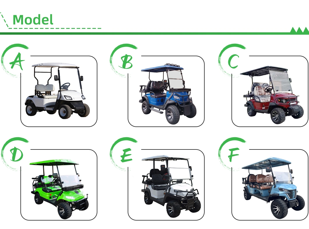 Street Legal Electric Golf Cart 42 V 72V 105ah Golf Cart Lithium Battery with Meter