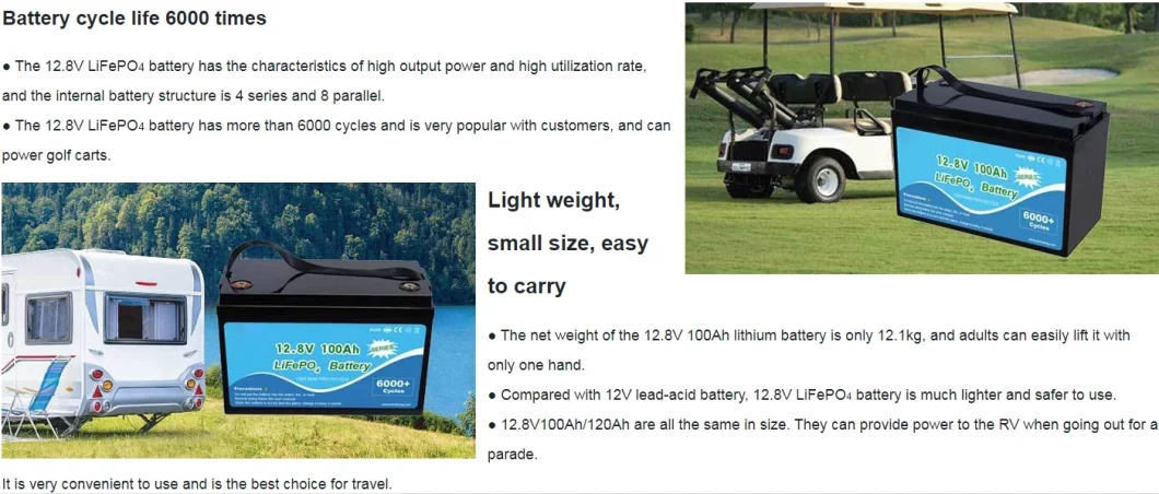 Hot Selling Wholesale 24 Volt Lithium Ion Batterie 100ah LiFePO4 Battery 24V 100ah Golf Cart Batteries