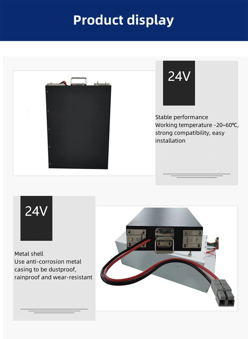 Factory Customized 24V Power LiFePO4 Battery 80ah Intelligent Robot/Agv/Car Lithium-Ion Battery Pack