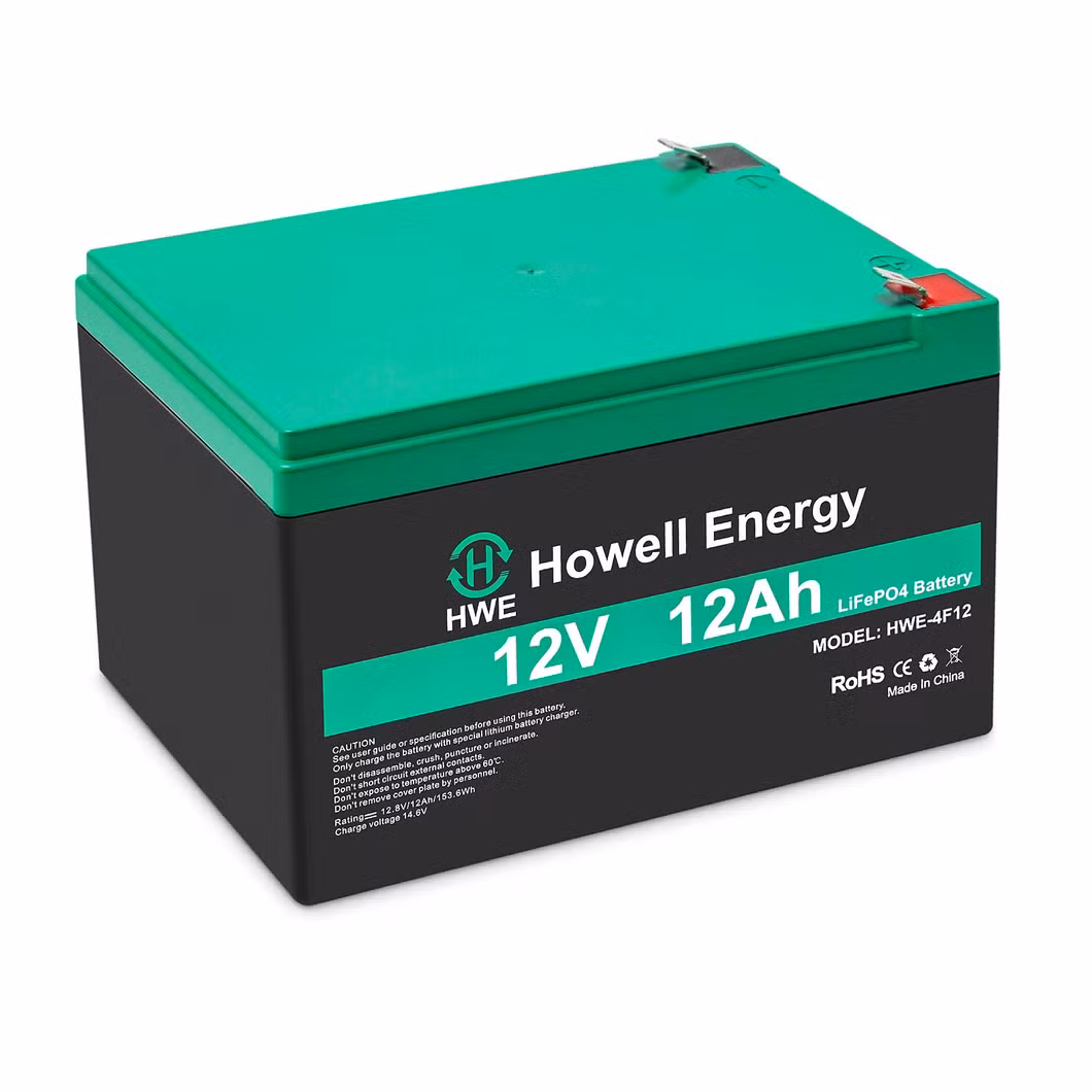 Solar Lithium Iron Phosphate Storage 12V 10ah 12ah LiFePO4 Battery Pack