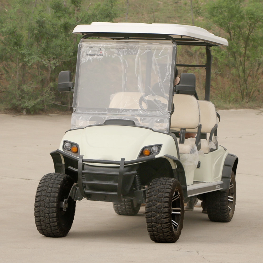 Hcd New Type Golf Cart 4 Passengers with Folded Glass and LiFePO4 Battery