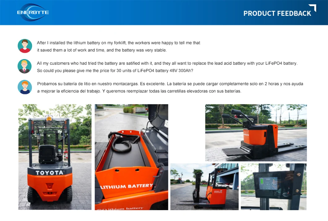 Lithium Ion Forklift Battery/48V 325ah for E-Truck Battery/E-Traction Battery