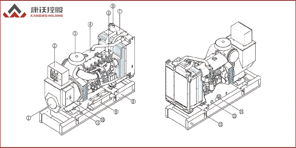 Global Warranty 500kw 750kw 900kw Main Power PRO-Oil Diesel Gens in Cold Weather