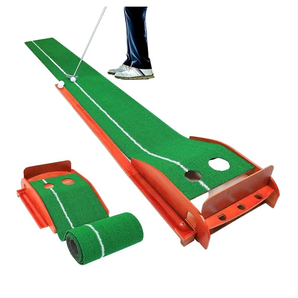 Golf Putter Indoor Lawn Training Simulator Supplies Putting Green with Ball Return Golf Bl20594