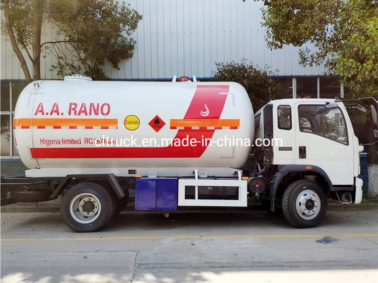 5 Tons LPG Tanker Transport Vehicle 10000 L Liquid Propane Tank Truck