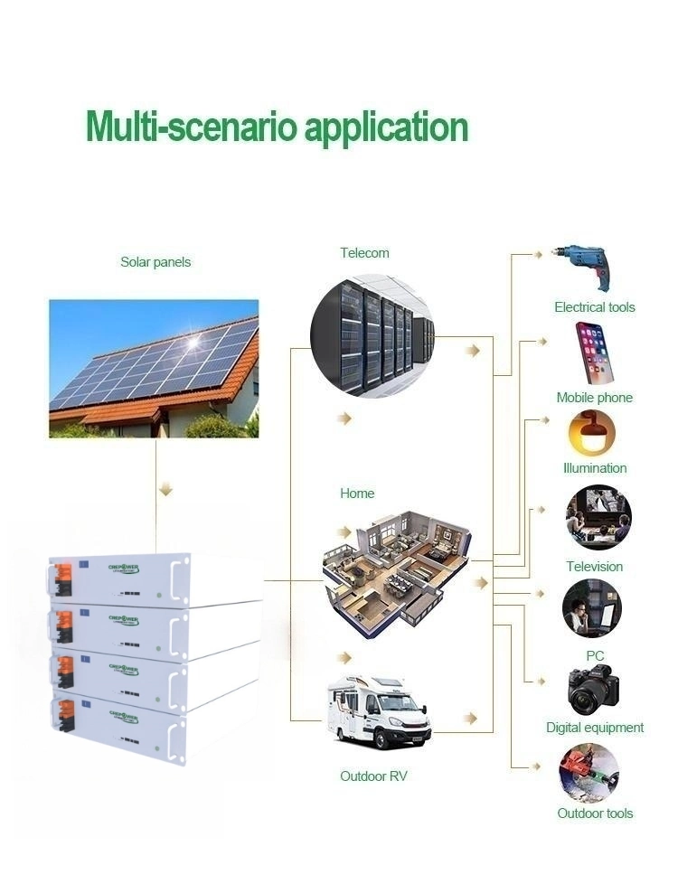 LiFePO4 E-Bike Forklift Truck Lithium Ion 48V 50ah 3u Rack Storage Battery