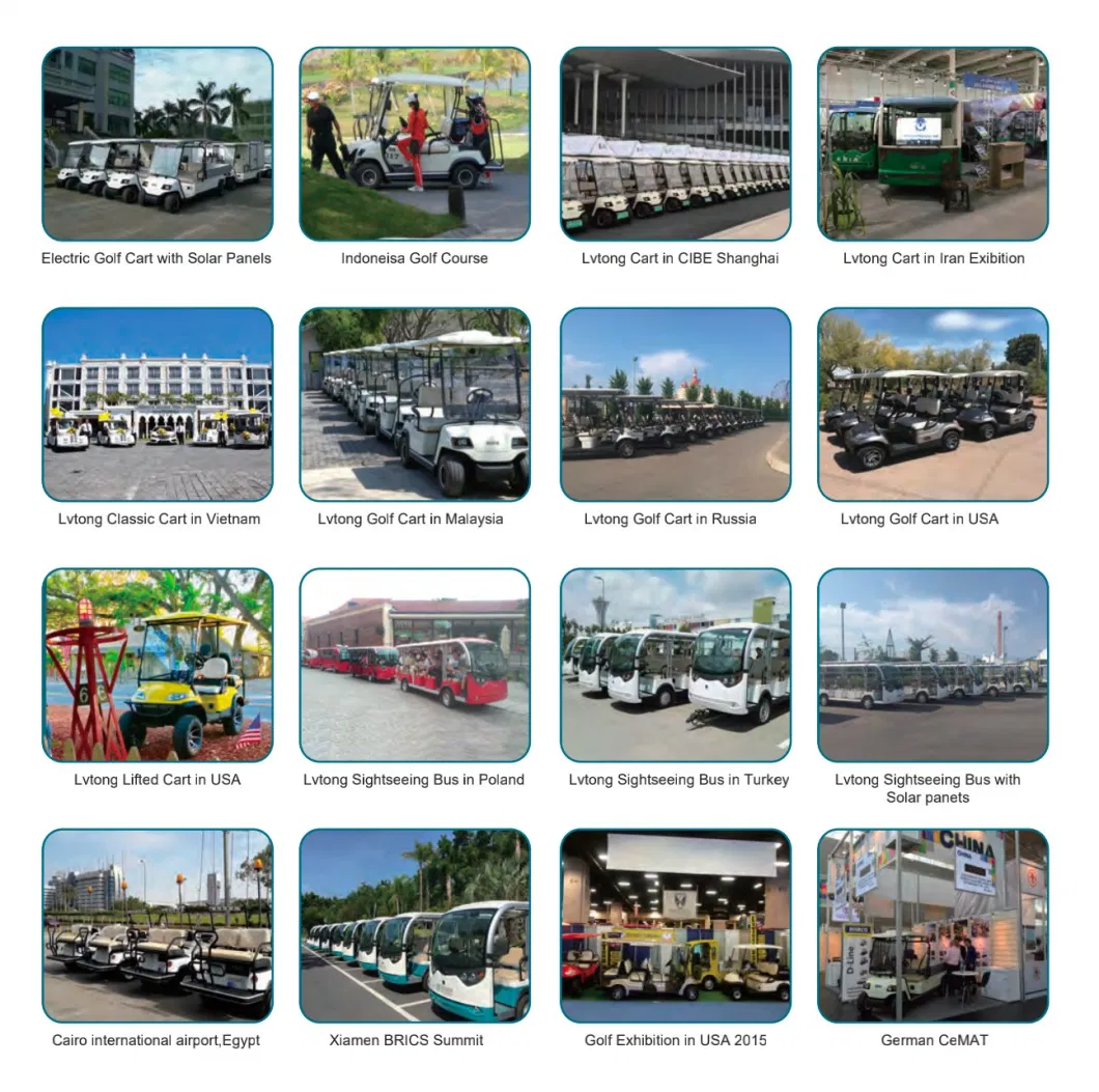 Vehicle Golf Battery Power Trolley Tourist 48V Voltage Electric Sightseeing Bus Lt-S8