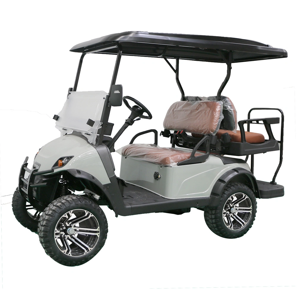 4 Person Electric Golf Cart with 51.2V 105ah Lithium LiFePO4 Battery