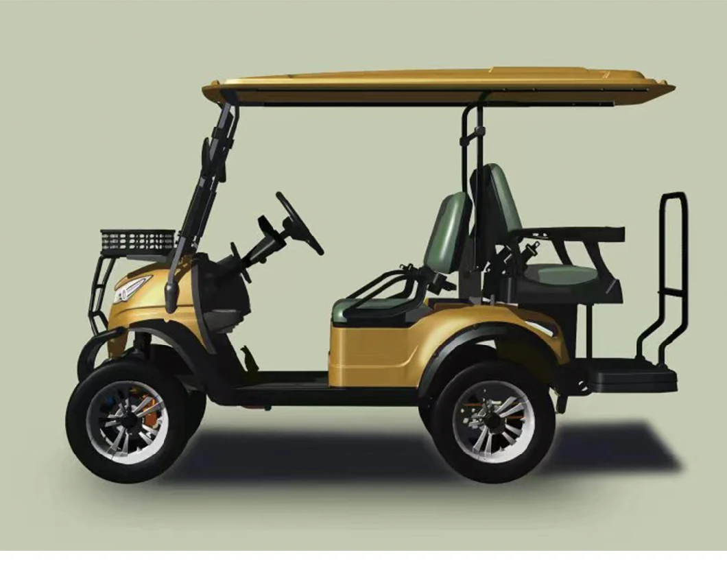 48/72V New Style B Modern Fashion 2023 Brand Design 4 Seat Sightseeing Bus Club Cart Electric Golf Buggy Hunting Cart with DOT