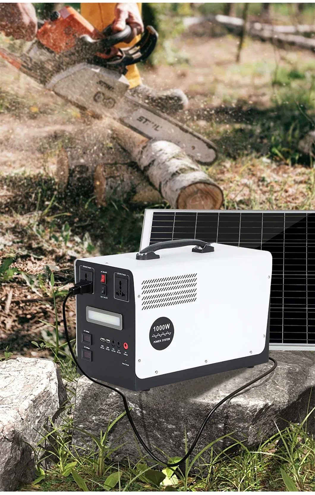 Outdoor Mobile Energy Storage Power Supply off Grid 1000W 1500W Portable Power Generator for Home Use System