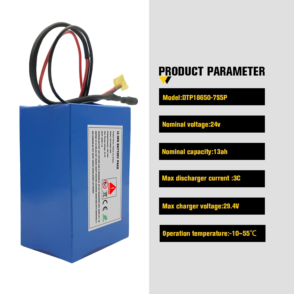 18650 7s5p 24V 13ah Rechargeable Lithium-Ion Battery Packs