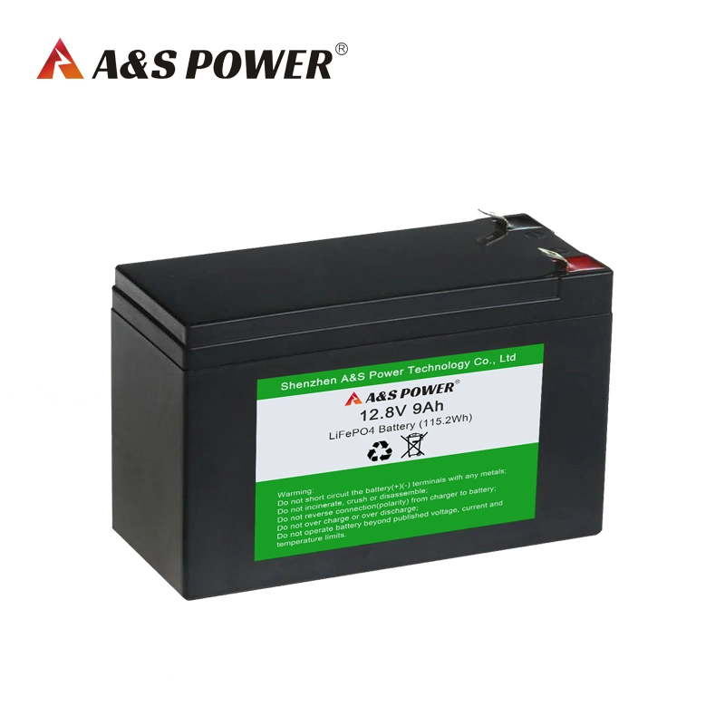 Factory Wholesale Price 12V Lithium Battery Pack 12.8V 9ah for Solar Battery with ABS Case for Golf Cart