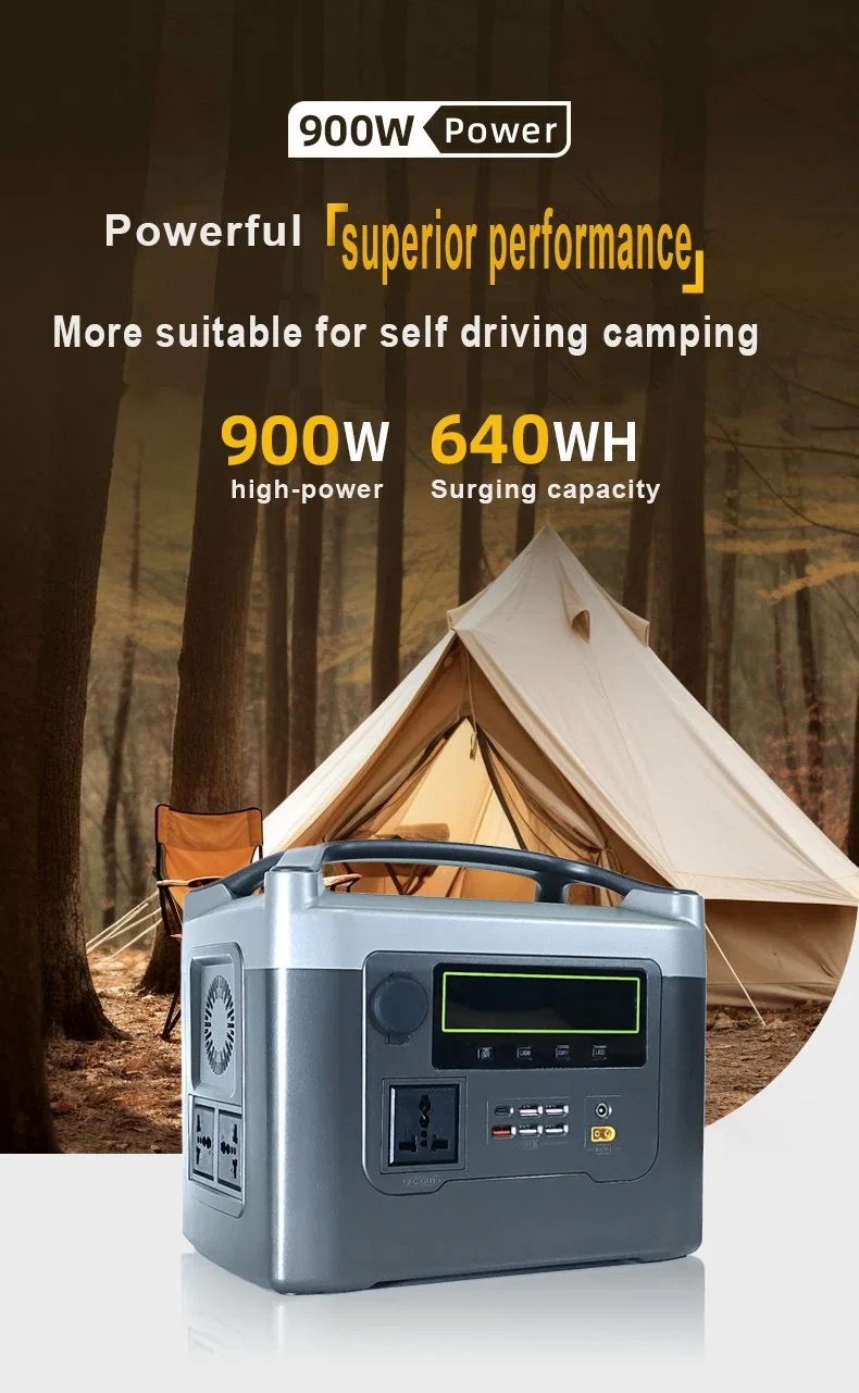 600W Portable Energy Storage Solar Portable Power Station