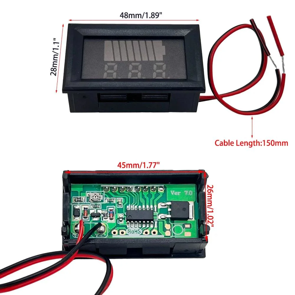 Customized 12V Lithium Lead-Acid Mobile Energy Storage Power Supply Power Display for Displaying Battery Level