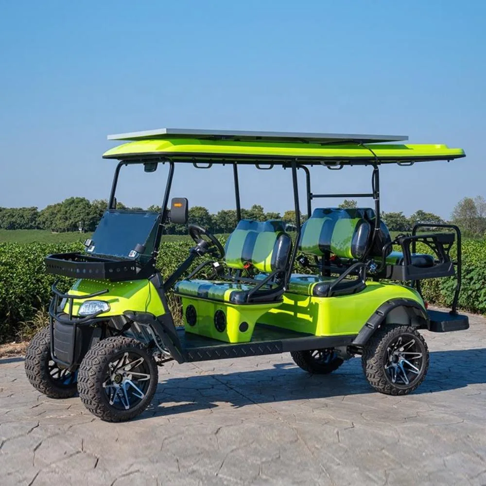 Custom 4 6 8 10 Seater Lithium Batteries Folding Electric Golf Cart 36 Volt 4X4 Golf Buggy